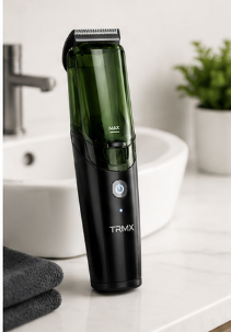 Cordless Men Beard Trimmer Rechargeable Electric Shaver Vacuum Hair Clipper For Mustache Sideburns Waterproof Shaving Machine